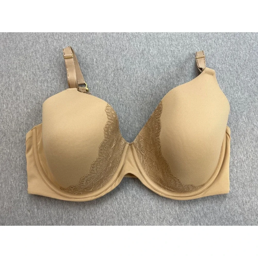 Soma Bra Womens 38DDD Beige Lace Lined Underwire Embraceable Perfect Coverage
